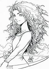Merida From Brave Coloring Page sketch template