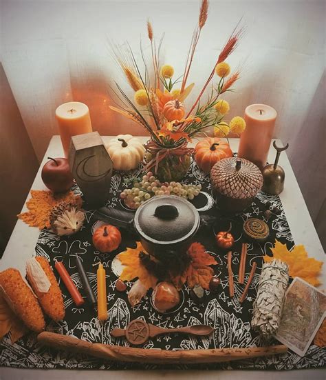 Hale J. Mock on Instagram: "🍁 Blessed Mabon 🍁" | Mabon, Samhain altar ...