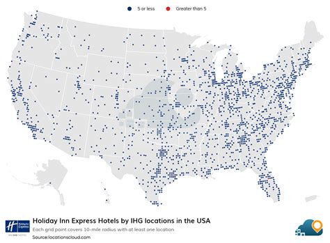 Number of Holiday Inn Express Locations in the USA