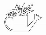 Coloring Pages Watering Can sketch template