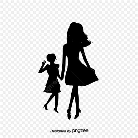 Mother And Child Silhouette Clip Art