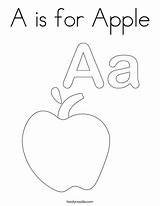 A Is For Apple Coloring Page  Twisty Noodle sketch template