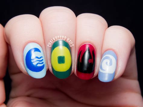 National Flags of Avatar: The Last Airbender | Chalkboard Nails | Nail Art Blog