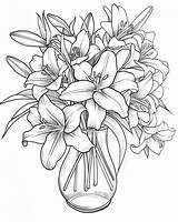 Printable Lily Coloring Pages sketch template