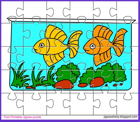 Free Printable Jigsaw Puzzle Game: Aquarium Jigsaw Puzzle