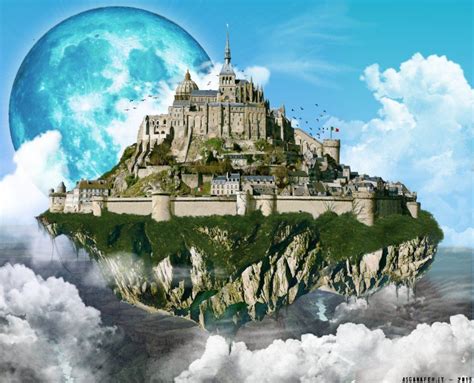 Flying castle by asganafer | Fantasy landscape, Fantasy city, Fantasy castle