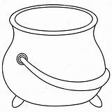 Pot For Gold Empty Sketch Coloring Book Children Vector  sketch template