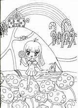 Gumdrop Candyland Sketch Coloring Page sketch template