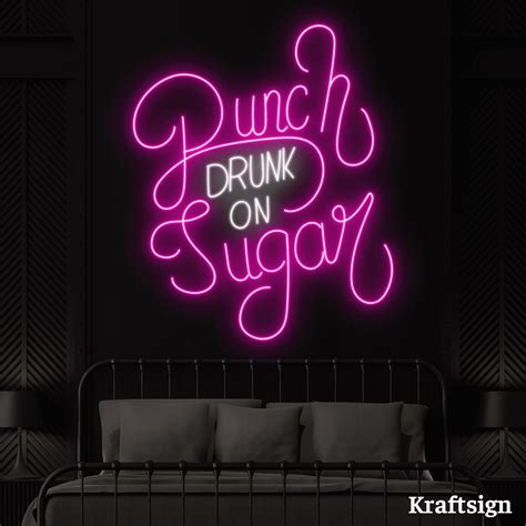 Craftnamesign Drunk On Sugar Neon Signs, Coffee Shop Decor, Bar Club Decor - Walmart.com