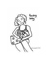 Breastfeeding Pages Printable Coloring sketch template