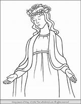 Blessed Virgin Mary Roman Catholic Coloring Pages sketch template
