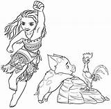 Moana Pua And Hei Coloring Page  Mitraland sketch template