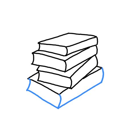 How to Draw a Stack of Books - Step by Step Easy Drawing Guides - Drawing Howtos