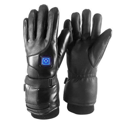 Rechargeable Leather Heated Gloves Motorcycle Elec... – Grandado