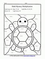 Multiplication Color By Number Coloring Pages Sketch Page sketch template