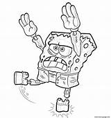 Spongebob Halloween Zombie Coloring Page Printable sketch template