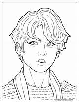 BTS Jungkook Coloring Pages  Nation sketch template