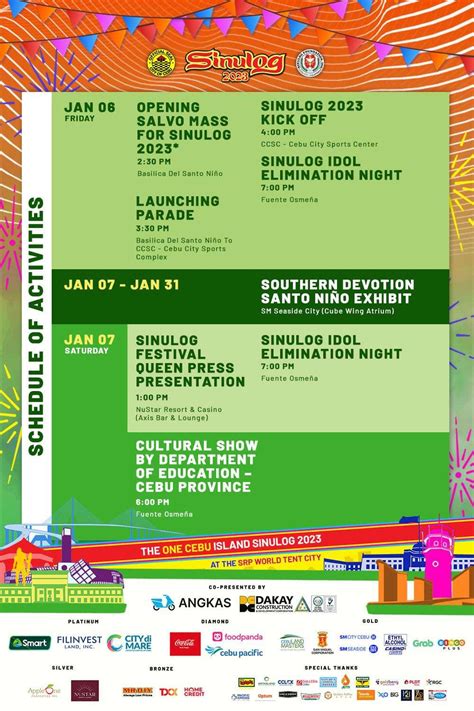 Here's the Sinulog 2023 Schedule of Activities