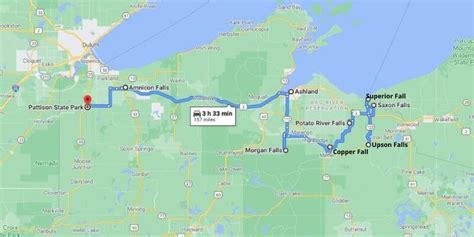 Wisconsin Waterfalls Map