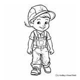 Overalls Coloring Pages  Free & Printable sketch template