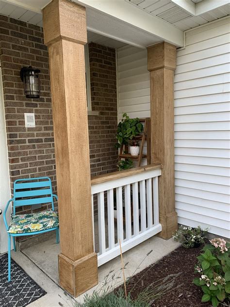 DIY: Faux Wood Porch Columns Botanico Collective Porch Columns Makeover ...