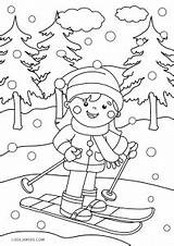 Coloriages  Hiver Gratuits à Imprimer sketch template