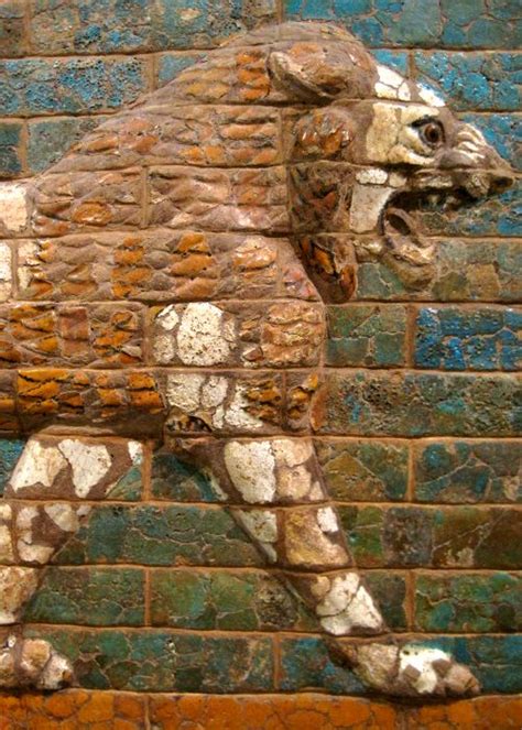 tammuz: One of two Babylonian lions at the Oriental Institute Museum in Chicago, dating back to ...