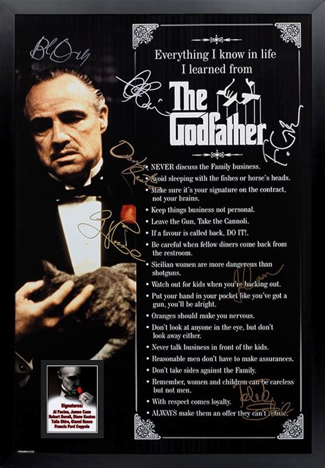 The Godfather Signed Movie Poster Framed and Ready to Hang | Etsy