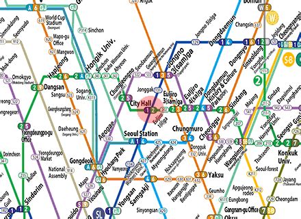 City Hall station map - Seoul subway