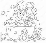 Bubble Bath Coloring Page sketch template