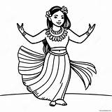 Hula Dancer In Traditional Attire Coloring Page 64554 51114 sketch template