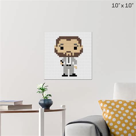 John Wick Pixel Art Wall Poster - Build Your Own with Bricks! - BRIK