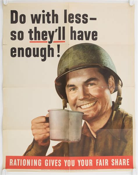 Lot - WORLD WAR II RATIONING POSTER