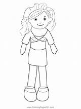 Girl Doll Coloring Pages sketch template