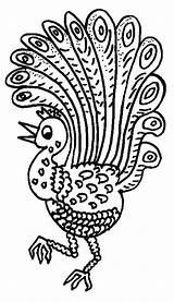 A Happy Peacock Dancing Around Coloring Page  Kids Play Color sketch template