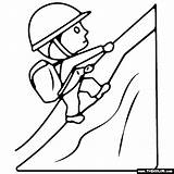 Mountain Climber Coloring Page sketch template