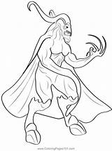 Demon 7 Coloring Page For Kids  Free Demons Printable Pages sketch template