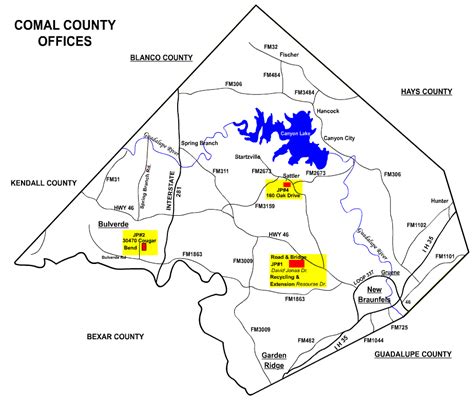 Maps-Comal County, Texas