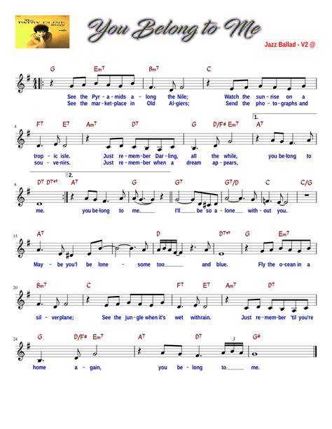 You Belong to Me Sheet music for Piano (Solo) Easy | Musescore.com