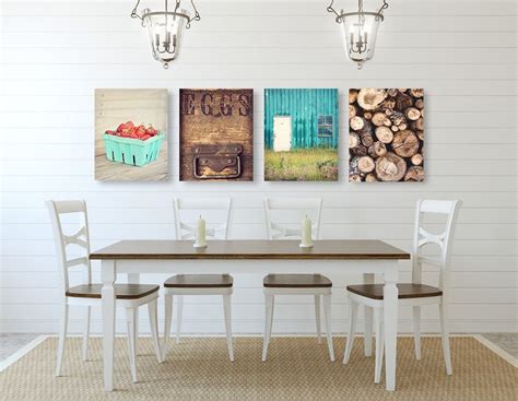 Farmhouse Wall Art Kitchen Wall Decor SET of FOUR Prints or