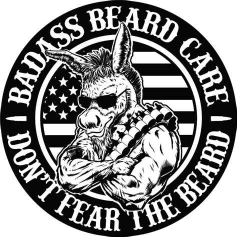 Badass Beard Care Logo Clipart - Large Size Png Image - PikPng