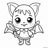 Cute Vampire Girl With Bat Coloring Page 52523 42045 sketch template