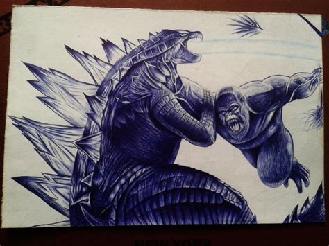 Digital Drawing Godzilla Vs Kong ~ Dibujo A Godzilla 🆚️ Kong | Bodaswasuas