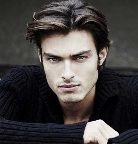 Long, parted men's hairstyle | Mens hairstyles medium, Long hair styles ...