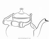 Kettle Coloring Page sketch template