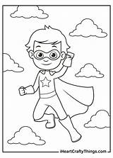Superhero Printable Coloring Pages sketch template