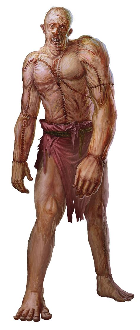 Golem, Flesh (from the D&D fifth edition Monster Manual). Art by ...