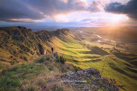 Te Mata Peak Sunrise (with person) | New Zealand Landscape Photography ...