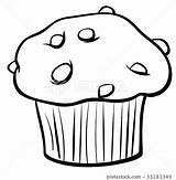 Muffin Coloring Pages sketch template