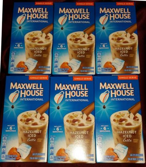 36 Maxwell House Hazelnut Iced Latte International Coffee Caffeine-6 Box Lot 43000003961 | eBay